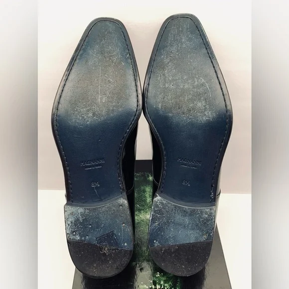 $375 Mens MAGNANNI Dante BLACK Patent Leather TUXEDO Formal Dress Shoes Mens 8.5 - Picture 6 of 8